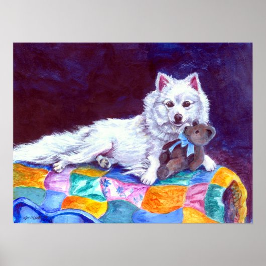 Amerikaanse Eskimo Dog Print (Voorkant)