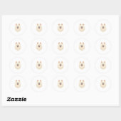 Amerikaanse Eskimo Dog Ronde Sticker (Vel)