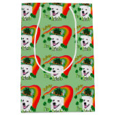 Amerikaanse Eskimo Dog Saint Patricks Day Medium Cadeauzakje (Voorkant)