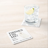 Amerikaanse Eskimo Dog Samoyed Wedding Kartonnen Onderzetters (Insitu)