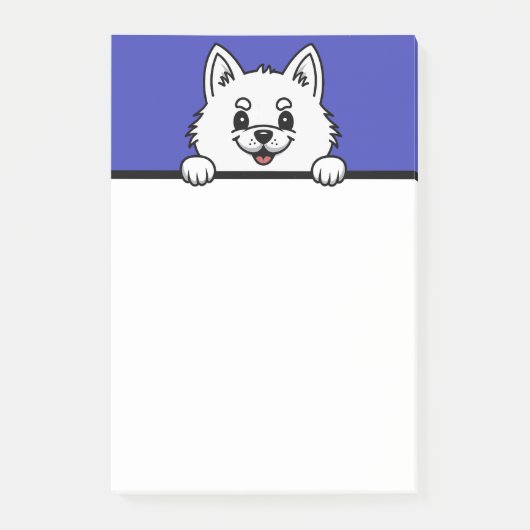 Amerikaanse Eskimo Dog Schattigee Puppy Hondenlief Post-it® Notes (Voorkant)