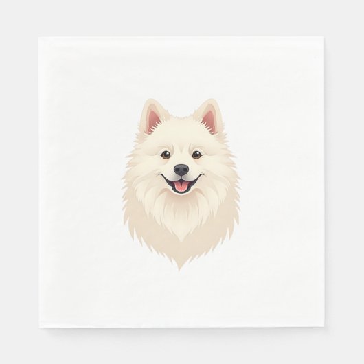 Amerikaanse Eskimo Dog Servet (Voorkant)