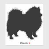 Amerikaanse Eskimo Dog Silhouet Eskie Vinyl Sticke Sticker (Vel)