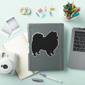 Amerikaanse Eskimo Dog Silhouet Eskie Vinyl Sticke Sticker (iPad Cover)