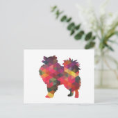 Amerikaanse Eskimo Dog Silhouette Design Briefkaart (Staand voorkant)