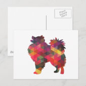 Amerikaanse Eskimo Dog Silhouette Design Briefkaart (Voorkant / Achterkant)