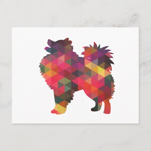 Amerikaanse Eskimo Dog Silhouette Design Briefkaart (Voorkant)