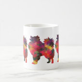 Amerikaanse Eskimo Dog Silhouette Design Koffiemok (Center)