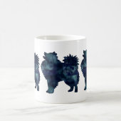 Amerikaanse Eskimo Dog Silhouette Design Koffiemok (Center)