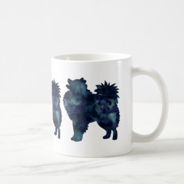 Amerikaanse Eskimo Dog Silhouette Design Koffiemok