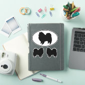 Amerikaanse Eskimo Dog Silhouette Vinyl Sticker Se (iPad Cover)