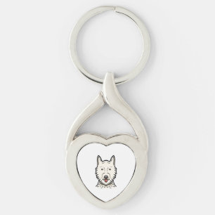 Amerikaanse Eskimo Dog Sleutelhanger