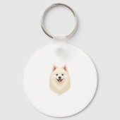 Amerikaanse Eskimo Dog Sleutelhanger (Voorkant)