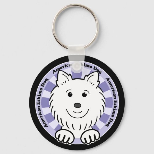 Amerikaanse Eskimo Dog Sleutelhanger (Voorkant)