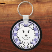Amerikaanse Eskimo Dog Sleutelhanger (Voorkant)