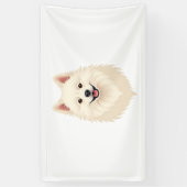 Amerikaanse Eskimo Dog Spandoek (Verticaal)