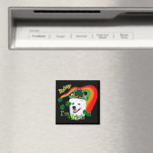 Amerikaanse Eskimo Dog St Patricks Magneet (Insitu (Vaatwasser))