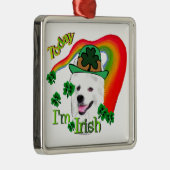 Amerikaanse Eskimo Dog St Patricks Metalen Ornament (Rechts)