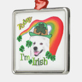 Amerikaanse Eskimo Dog St Patricks Metalen Ornament (Links)