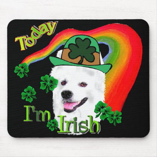 Amerikaanse Eskimo Dog St Patricks Muismat (Voorkant)