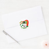 Amerikaanse Eskimo Dog St Patricks Ronde Sticker (Envelop)