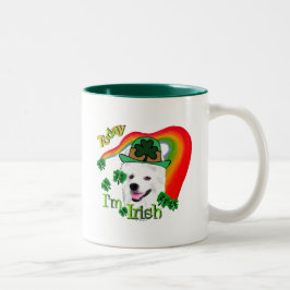 Amerikaanse Eskimo Dog St Patricks Tweekleurige Koffiemok