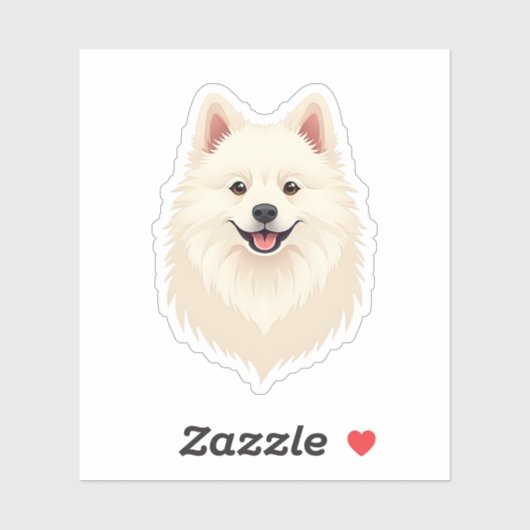 Amerikaanse Eskimo Dog Sticker (Vel)