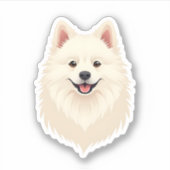 Amerikaanse Eskimo Dog Sticker (Voorkant)