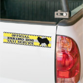 Amerikaanse Eskimo Dog Taxi Service Bumpersticker (Op Truck)