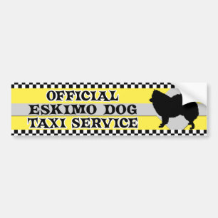 Amerikaanse Eskimo Dog Taxi Service Bumpersticker