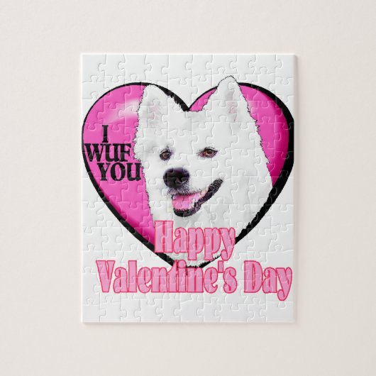 Amerikaanse Eskimo Dog Valentijnsdag Legpuzzel (Verticaal)