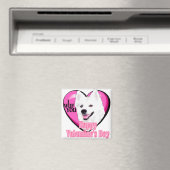 Amerikaanse Eskimo Dog Valentijnse Magneet (Insitu (Vaatwasser))
