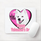 Amerikaanse Eskimo Dog Valentijnse Muismat (Met muis)