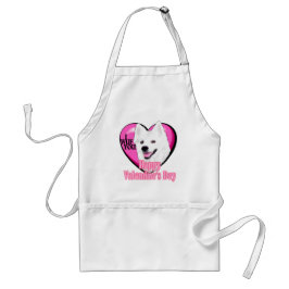 Amerikaanse Eskimo Dog Valentijnse Standaard Schort