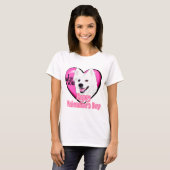 Amerikaanse Eskimo Dog Valentijnse T-shirt (Voorkant volledig)