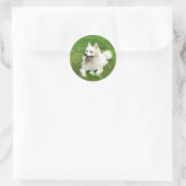 Amerikaanse eskimo - Enveloppennetjes Ronde Sticker (Tas)