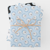 Amerikaanse Eskimo Eskie Puppy Schilderen Schattig Inpakpapier Vel (In situ)