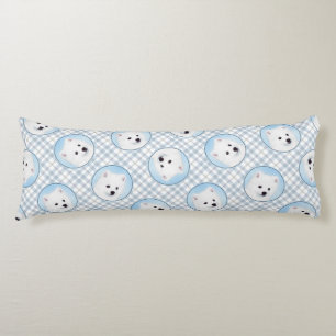 Amerikaanse Eskimo Eskie Puppy Schilderen Schattig Lichaamskussen