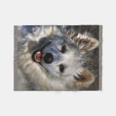 Amerikaanse Eskimo Fleece Deken (Voorkant (Horizontaal))