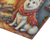 Amerikaanse Eskimo-haard met kerstverlichting Snijplank (Hoek)