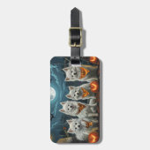 Amerikaanse Eskimo Halloween Griezelen Bagagelabel (Voorkant verticaal)