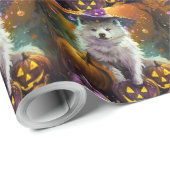 Amerikaanse Eskimo Halloween heks en pompoen Cadeaupapier (Rol Hoek)