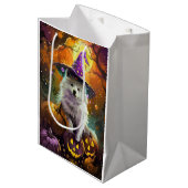 Amerikaanse Eskimo Halloween heks en pompoen Medium Cadeauzakje (Voorkant Gekanteld)