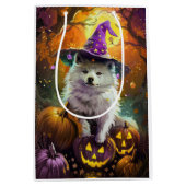 Amerikaanse Eskimo Halloween heks en pompoen Medium Cadeauzakje (Voorkant)
