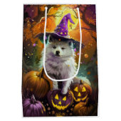 Amerikaanse Eskimo Halloween heks en pompoen Medium Cadeauzakje (Achterkant)