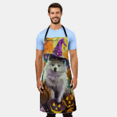 Amerikaanse Eskimo Halloween heks en pompoen Schort (Gedragen)