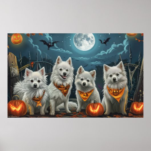 Amerikaanse Eskimo Halloween Spooky Poster (Voorkant)