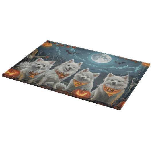 Amerikaanse Eskimo Halloween Spooky Snijplank (Hoek)