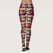 Amerikaanse Eskimo Hartrozen Valentijnsdag Leggings (Achterkant)