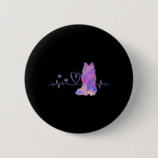 Amerikaanse Eskimo hartslag Ronde Button 5,7 Cm (Voorkant)